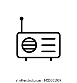 Radio icon vector template on white background