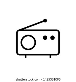 Radio icon vector template on white background