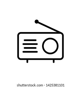 Radio icon vector template on white background