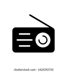 Radio icon vector template on white background