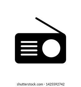 Radio icon vector template on white background