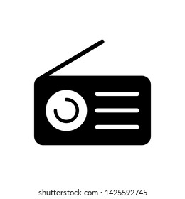 Radio icon vector template on white background