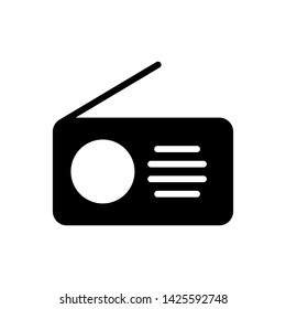 Radio icon vector template on white background