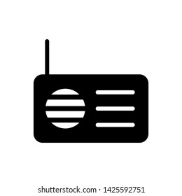 Radio icon vector template on white background