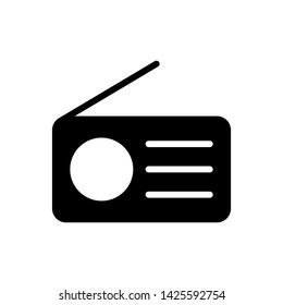 Radio icon vector template on white background