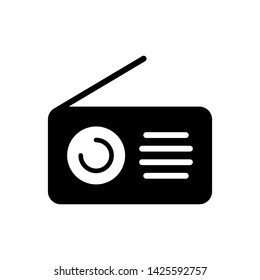 Radio icon vector template on white background