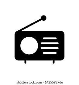 Radio icon vector template on white background
