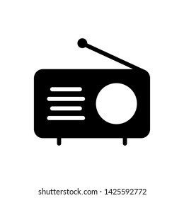Radio icon vector template on white background