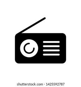 Radio icon vector template on white background