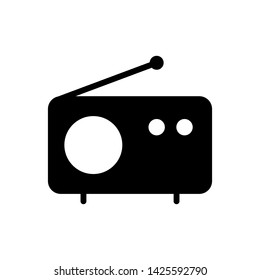 Radio icon vector template on white background