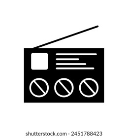 Radio icon vector. Radio wave illustration sign. Music symbol or logo.