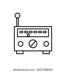 Radio icon vector. Radio wave illustration sign. Music symbol or logo.