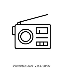 Radio icon vector. Radio wave illustration sign. Music symbol or logo.