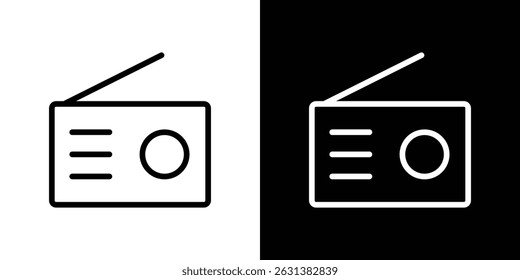 Radio icon vector for web, computer and mobile apps