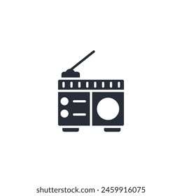 Radio icon. vector.Editable stroke.linear style sign for use web design,logo.Symbol illustration.