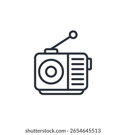 Radiosymbol. vector.Editable stroke.linear style Zeichen zur Verwendung Web-Design, logo.Symbol-Illustration.