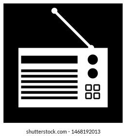 Radio. Icon.
Wireless data transfer - a flat, black and white image.