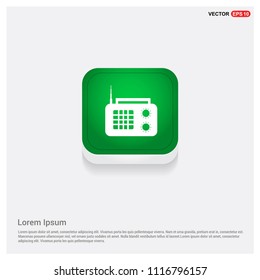 Radio iconGreen Web Button - vector icon