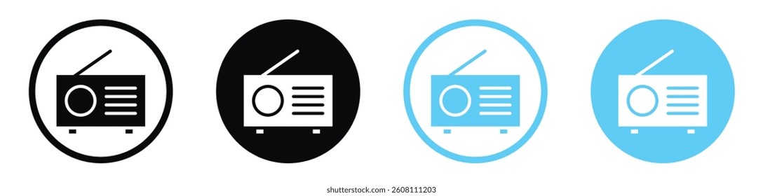 Radio icons design. vector icons for ui designs
