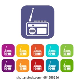 Radio icons set