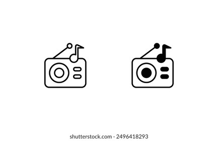 Radiosymbole setzen Vektorgrafik