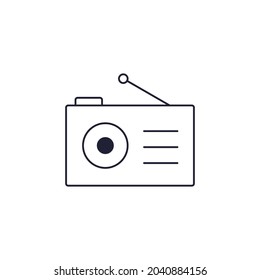 Símbolo de iconos de radio elementos vectoriales para web infográfica