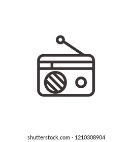 Radio icon,simple thin line icon, linear pictogram