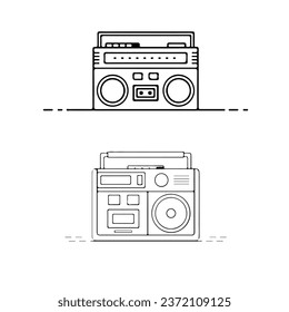 
radio illustration, radio icon to commemorate world radio day
