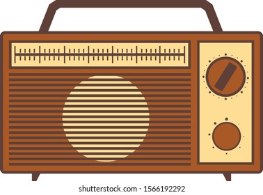 radio illustration, retro style vector design
