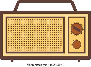 radio illustration, retro style vector design