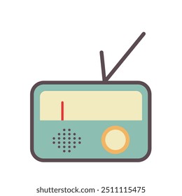 Radio illustration vector. isolated on a white background. Vector illustration