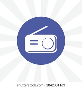 Radio isolated vector icon on white background