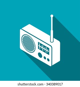 radio isometric 3d icon