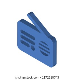 Radio isometric left top view 3D icon