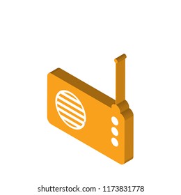 Radio isometric left top view 3D icon