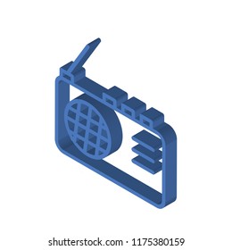 Radio isometric left top view 3D icon