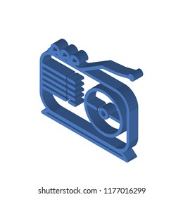 Radio isometric left top view 3D icon