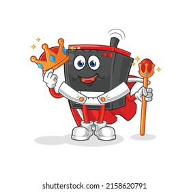 radio king vector. cartoon character