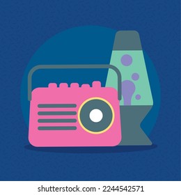 radio and lamp nineties style icon