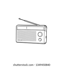 radio line art icon vector