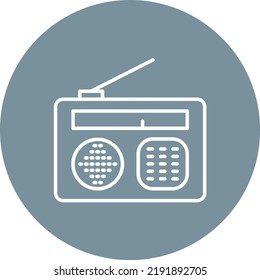 Radio line circle icon vector image. Can also be used for web apps, mobile apps and print media.