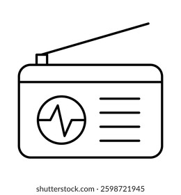Radio Line Icon. Device, Technology, Smart Device, AI Line Editable Stroke Icons