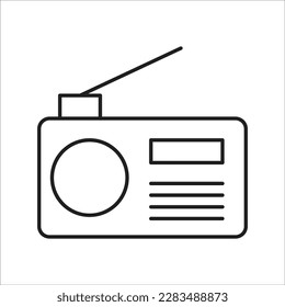 radio line new vector icon