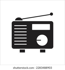 icono de vector nuevo de línea de radio
