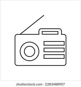 icono de vector nuevo de línea de radio