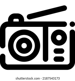 Radio line style icon vector design and illustration template