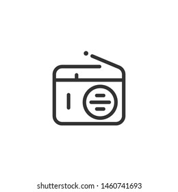 Radio  - Line Vector Icon