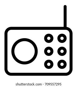 Radio Line Vector Icon