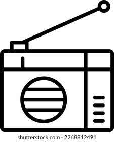 Diseño de iconos de vectores de línea de radio