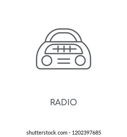 Radio linear icon. Radio concept stroke symbol design. Thin graphic elements vector illustration, outline pattern on a white background, eps 10.